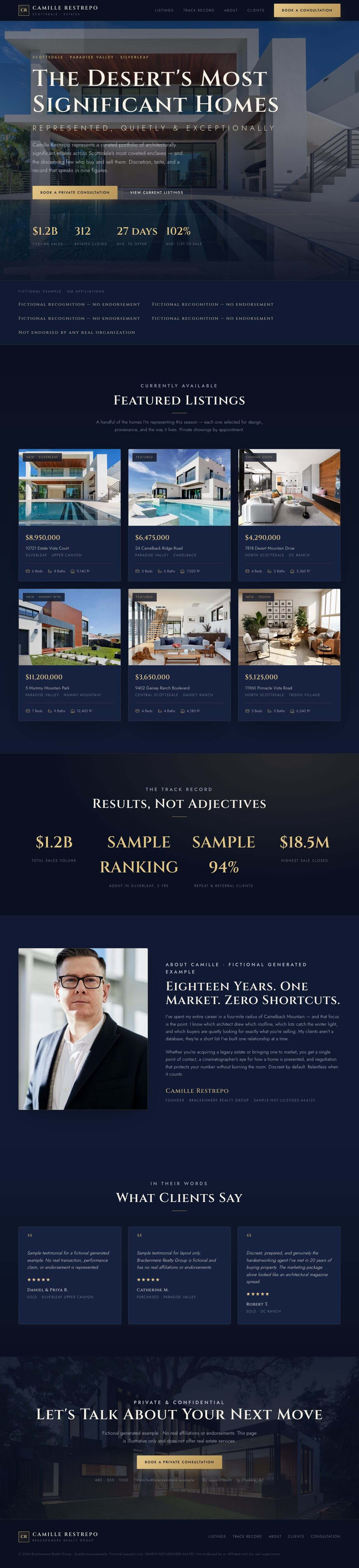 A real Real Estate Agent Website built by EZdoc