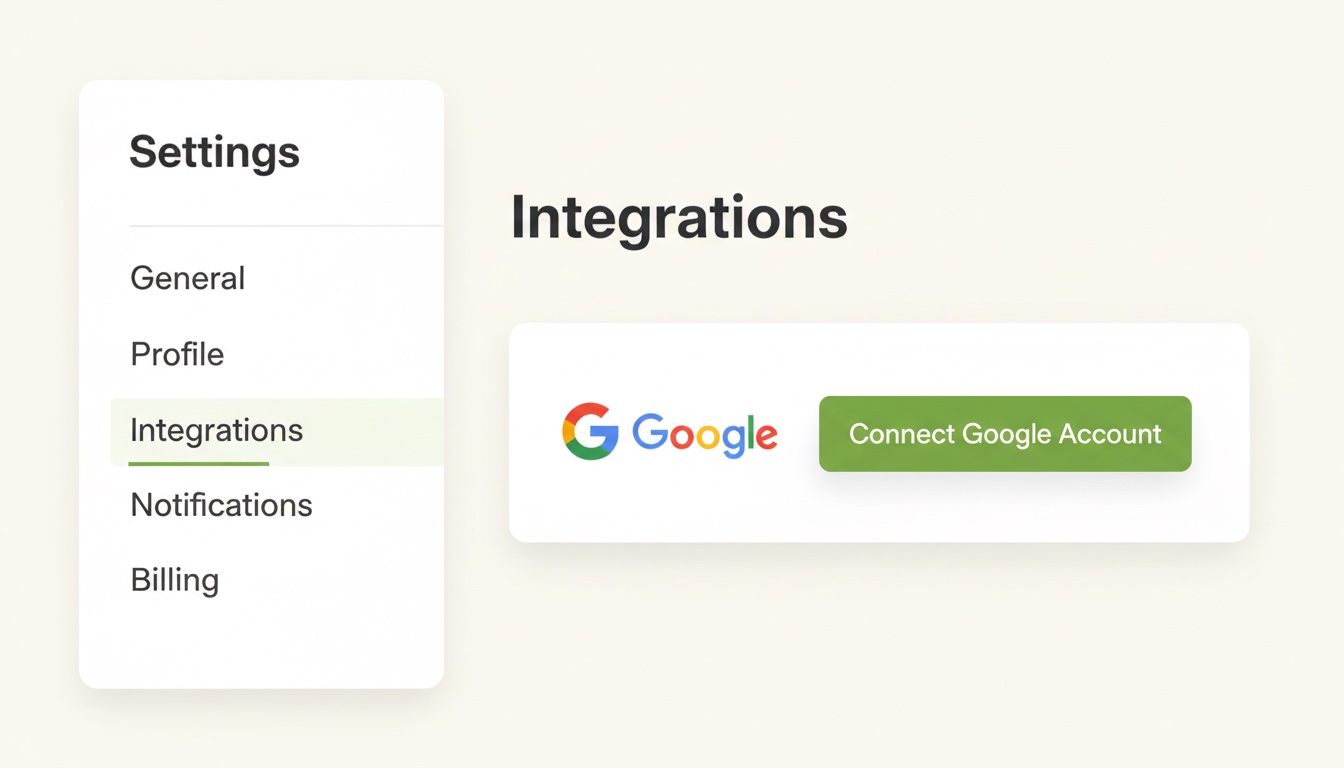 Connect your Google account from the EZdoc Settings page