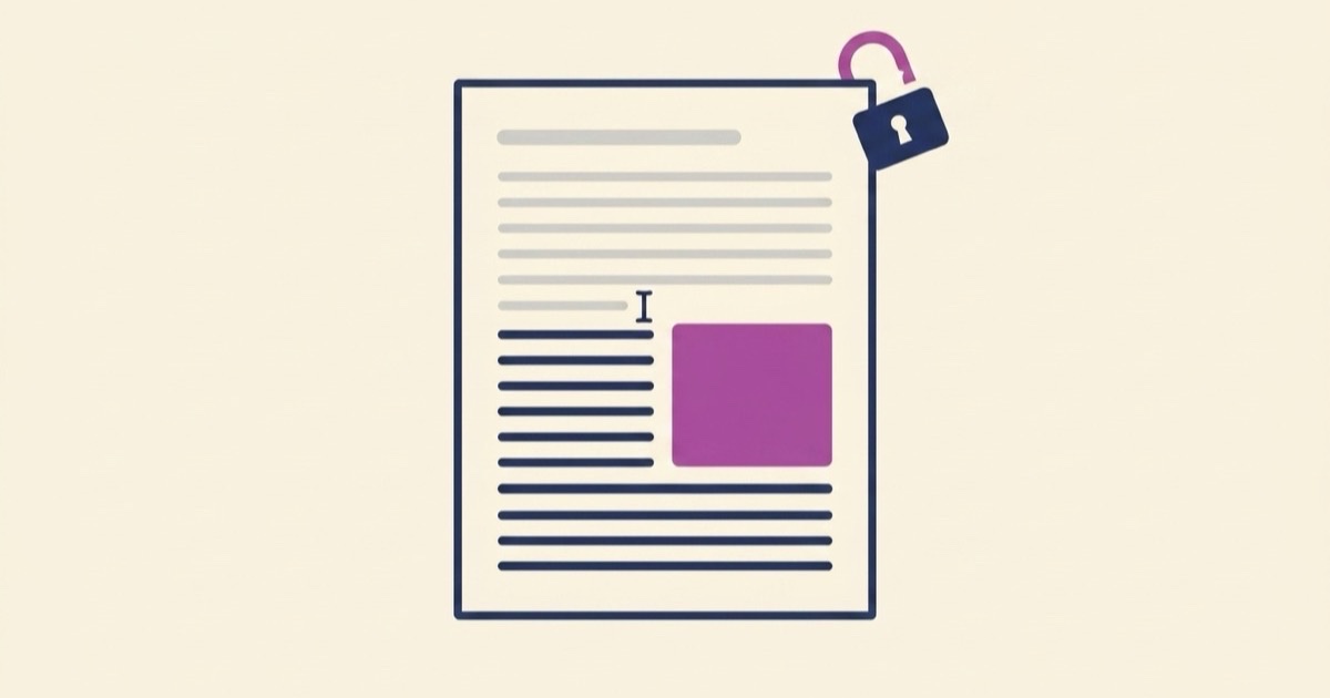 A locked, faded PDF becoming a fresh editable document